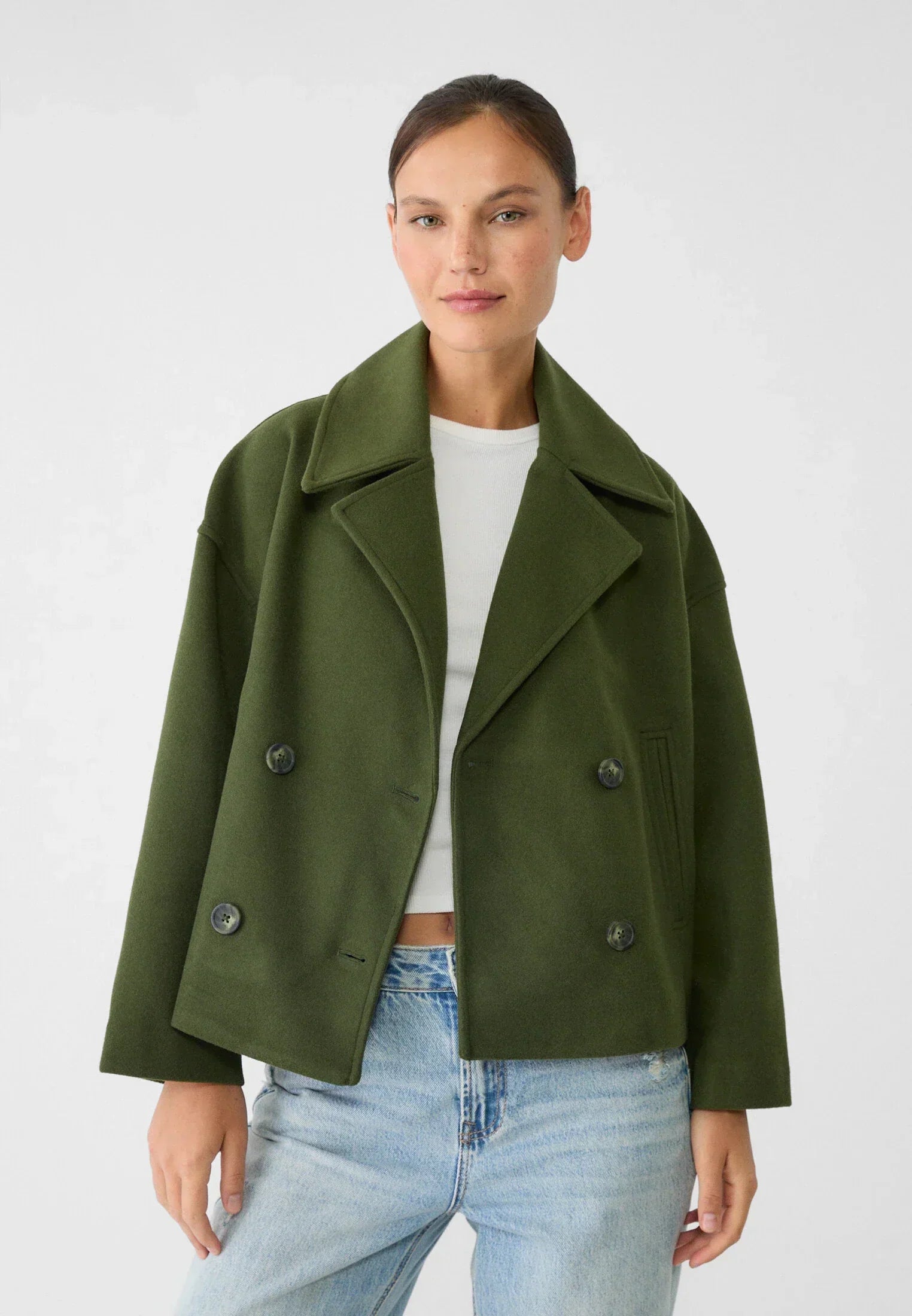 Veste Courte Femme Double Boutonnage Coupe Élégante