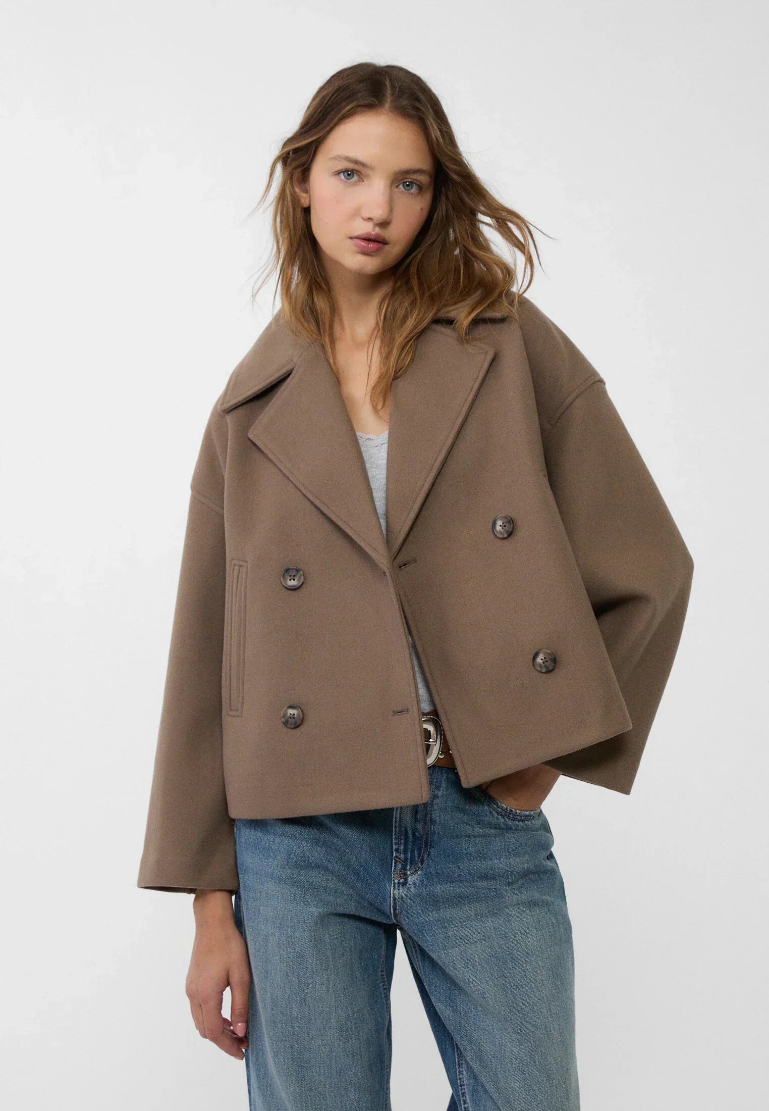 Veste Courte Femme Double Boutonnage Coupe Élégante