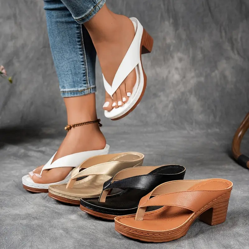 Sandales femme à talon confortable avec semelle ergonomique élégante