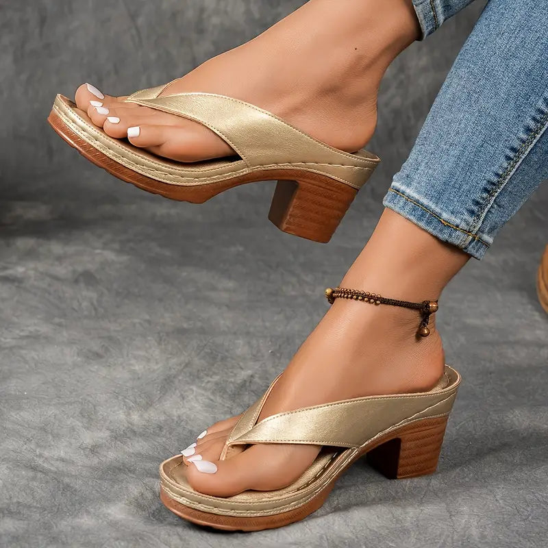 Sandales femme à talon confortable avec semelle ergonomique élégante