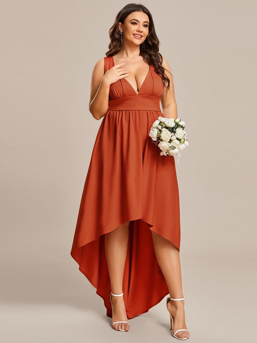 Robe de soirée femme taille empire col V élégante fluide