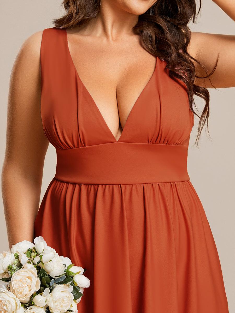 Robe de soirée femme taille empire col V élégante fluide