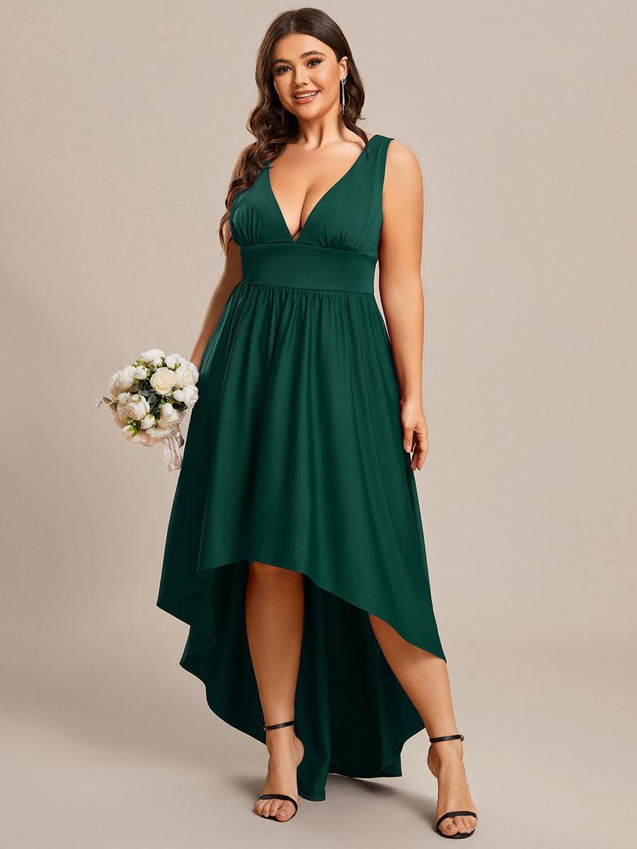 Robe de soirée femme taille empire col V élégante fluide