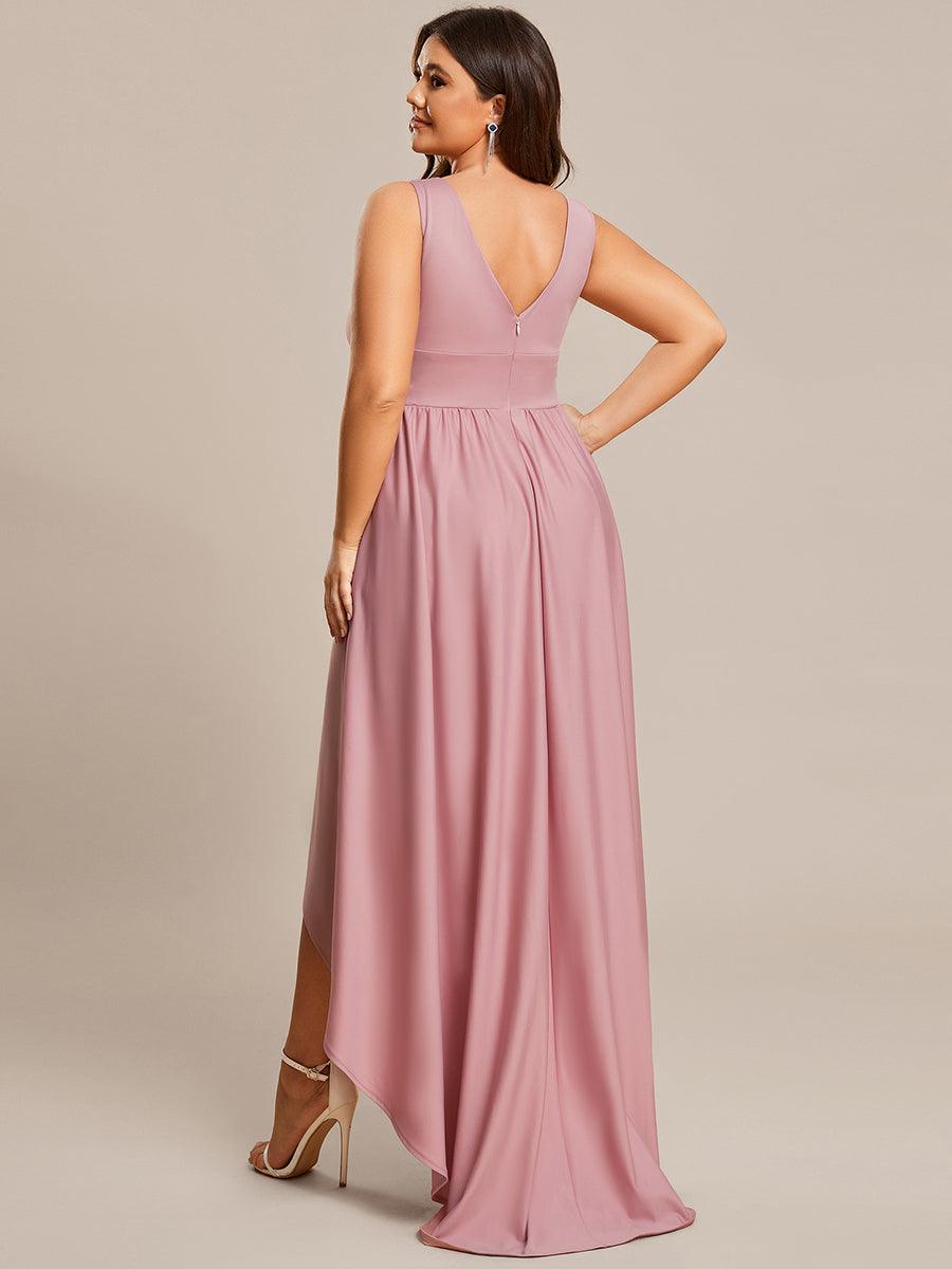 Robe de soirée femme taille empire col V élégante fluide