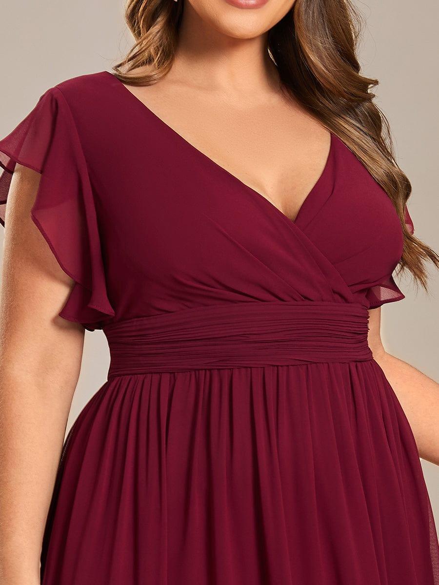 Robe Demoiselle d’Honneur Longue en Mousseline Dos Ouvert Élégant