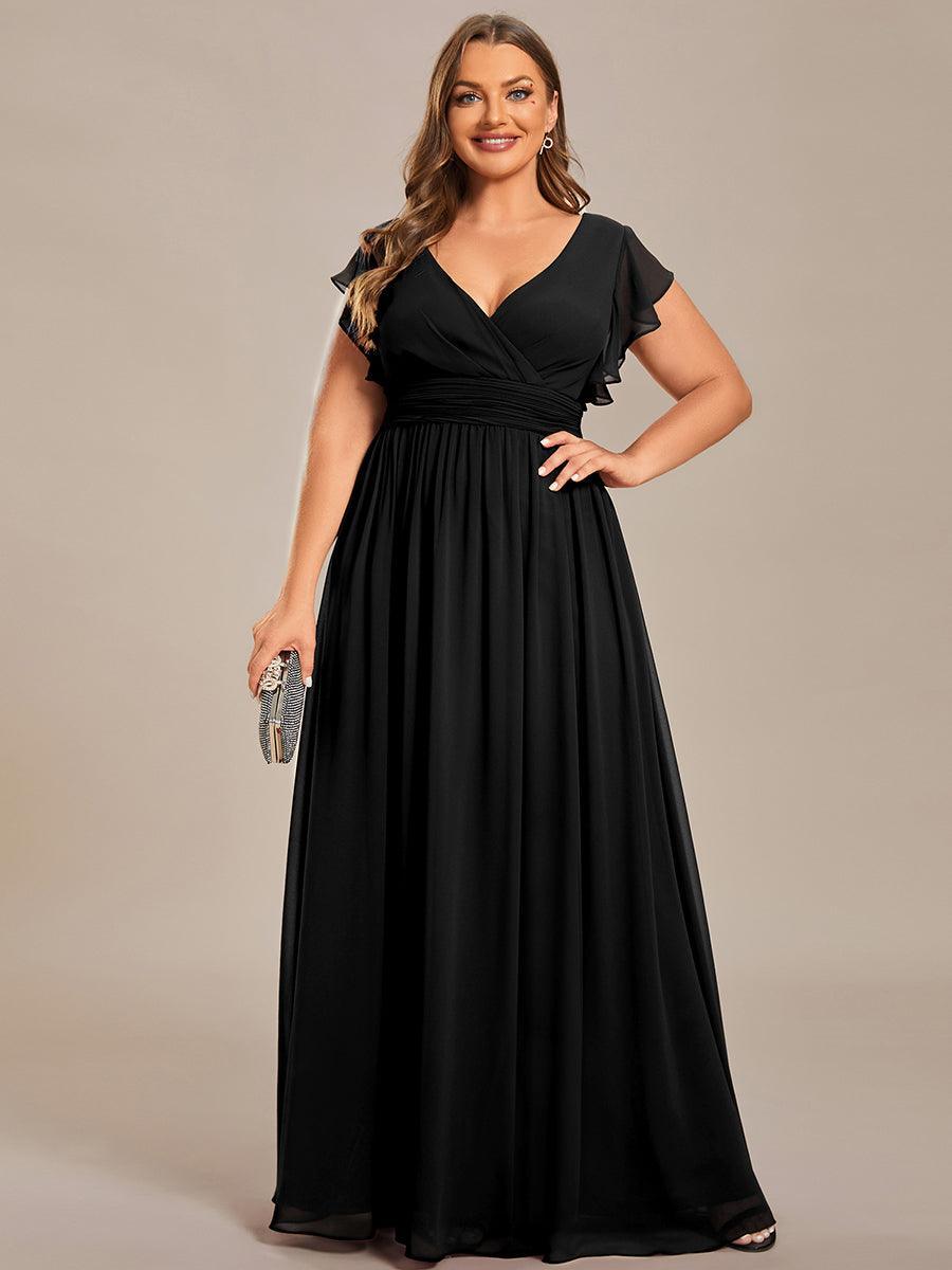 Robe Demoiselle d’Honneur Longue en Mousseline Dos Ouvert Élégant