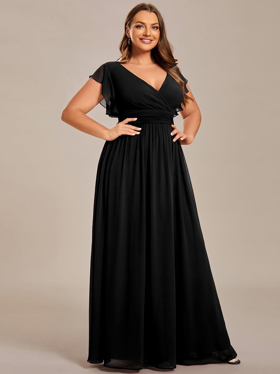 Robe Demoiselle d’Honneur Longue en Mousseline Dos Ouvert Élégant
