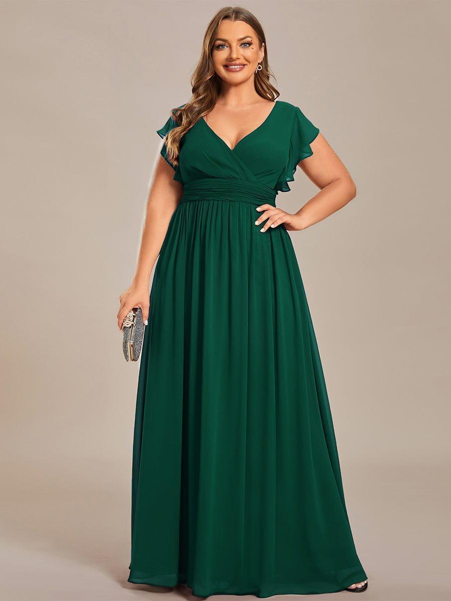 Robe Demoiselle d’Honneur Longue en Mousseline Dos Ouvert Élégant