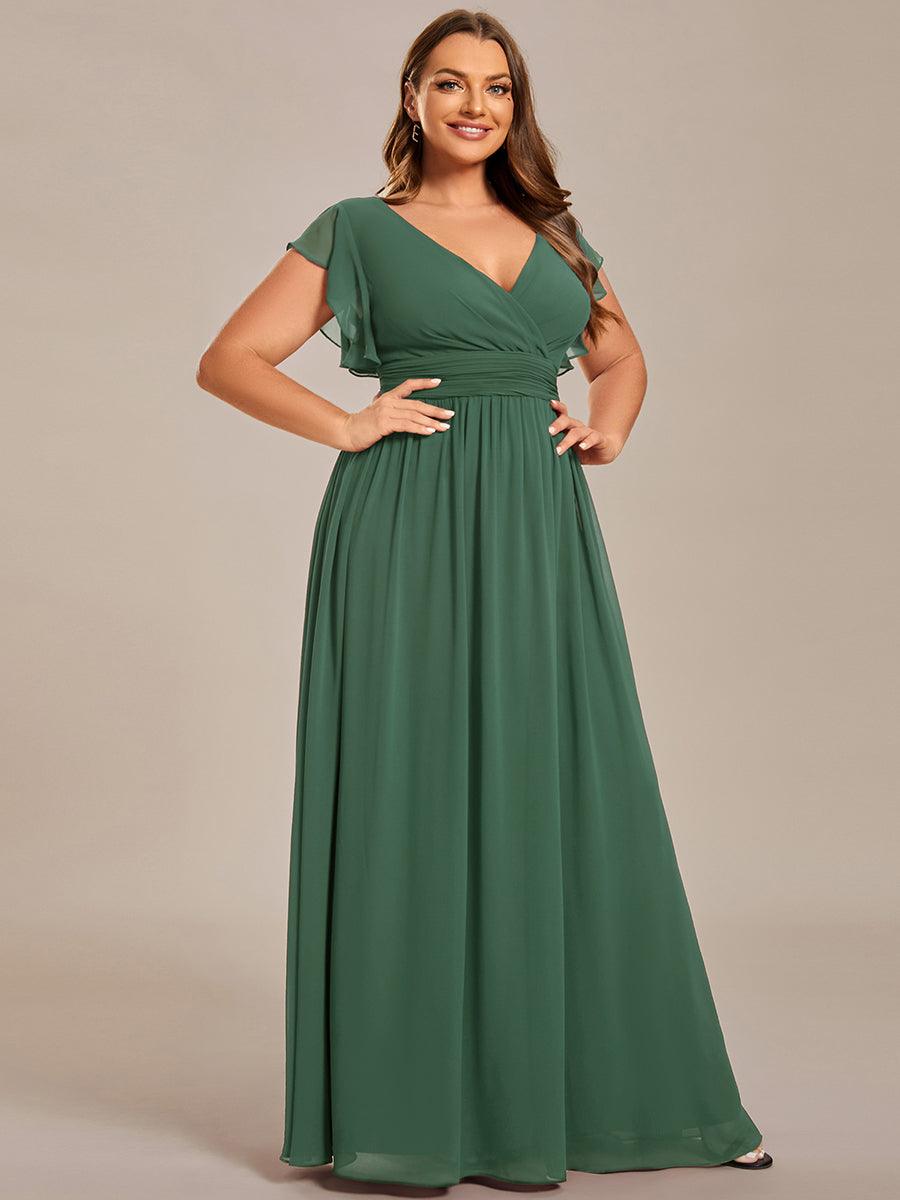 Robe Demoiselle d’Honneur Longue en Mousseline Dos Ouvert Élégant