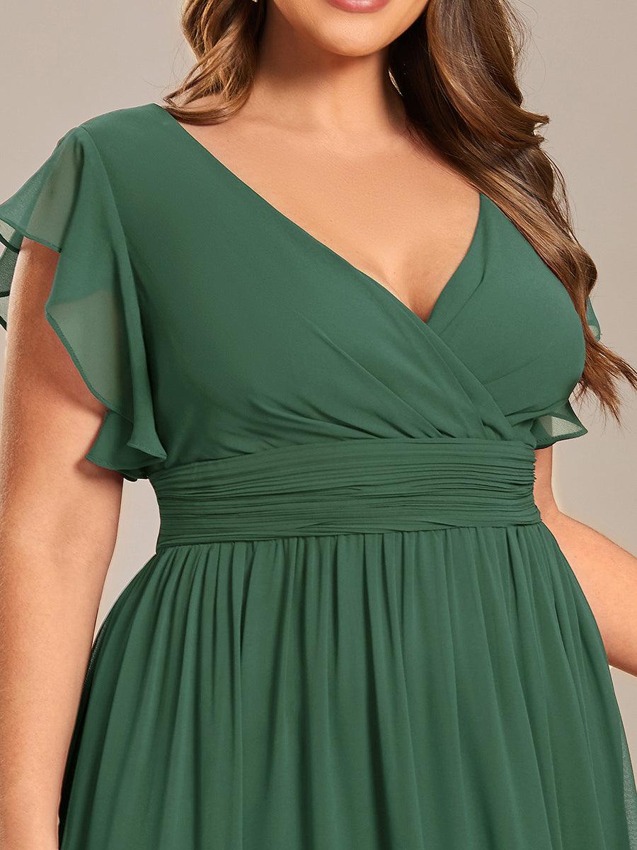 Robe Demoiselle d’Honneur Longue en Mousseline Dos Ouvert Élégant