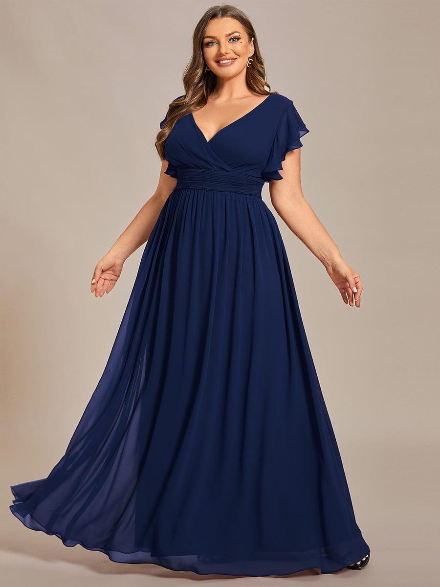 Robe Demoiselle d’Honneur Longue en Mousseline Dos Ouvert Élégant