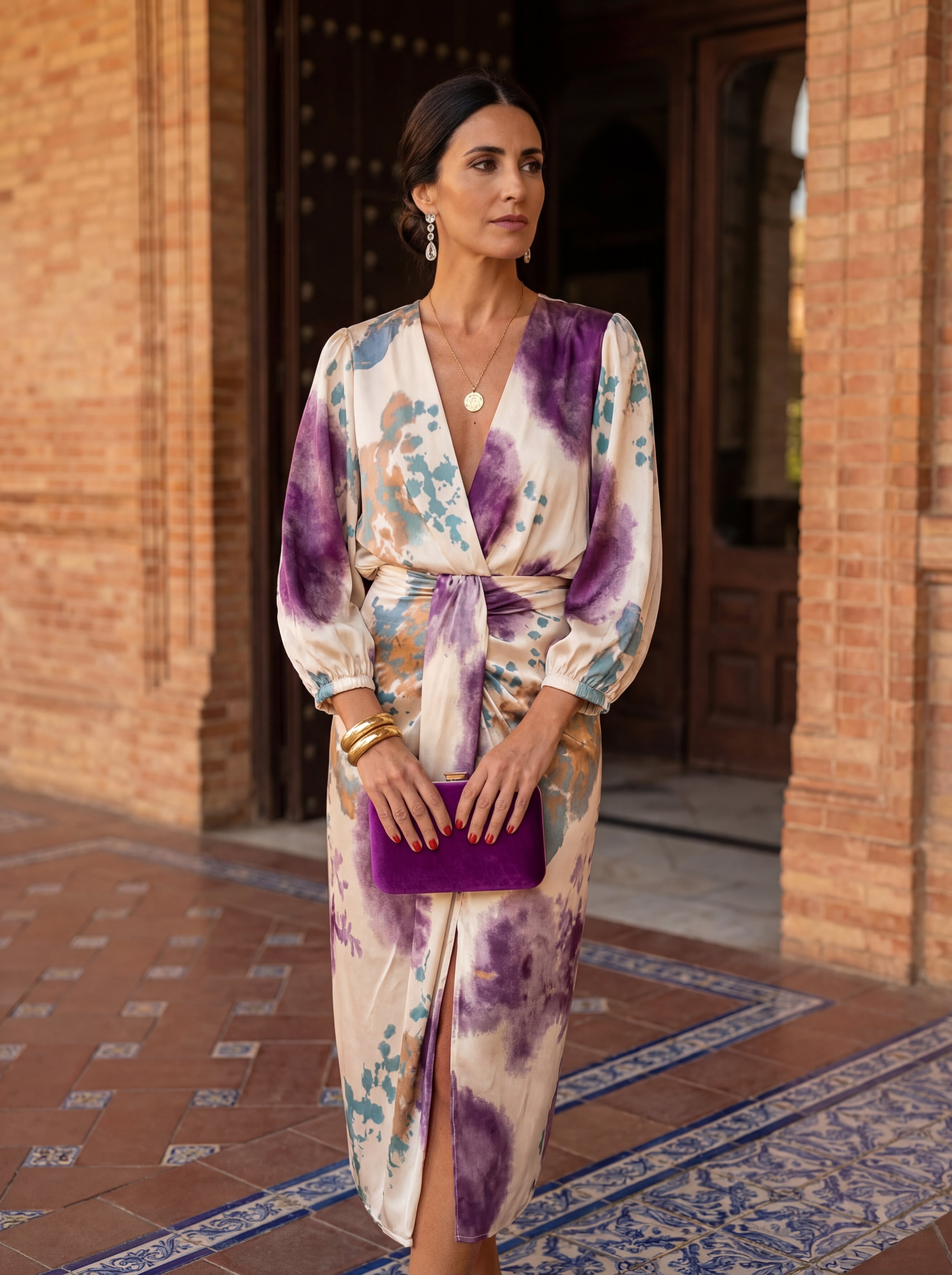 Robe Élégante Décolleté En V Coupe Fluide Femme