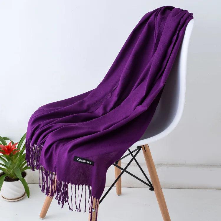 Écharpe femme élégante avec franges – légère, douce et chic