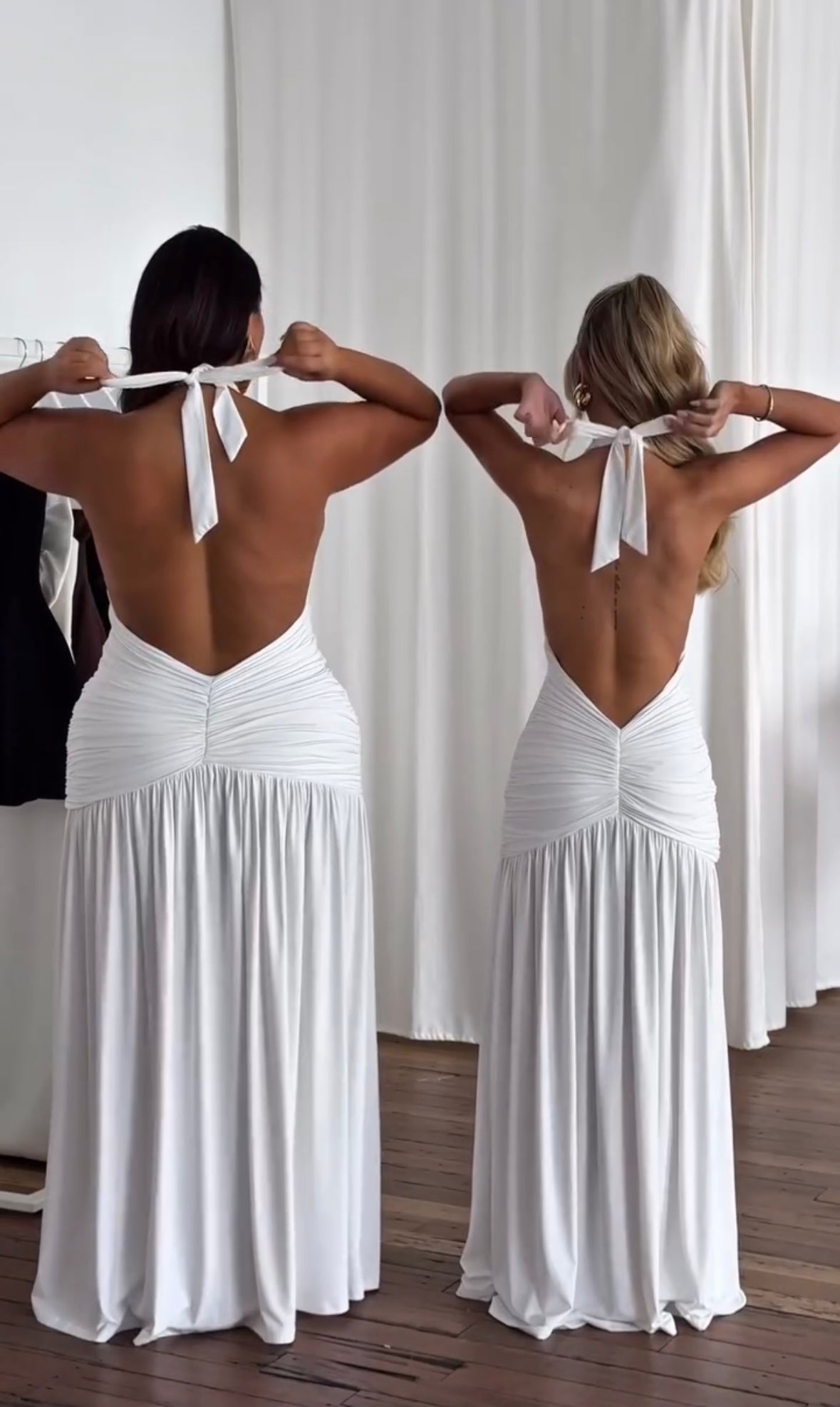 Robe Femme Longue Dos Nu Décolleté Plongeant Fente Élégante Soirée