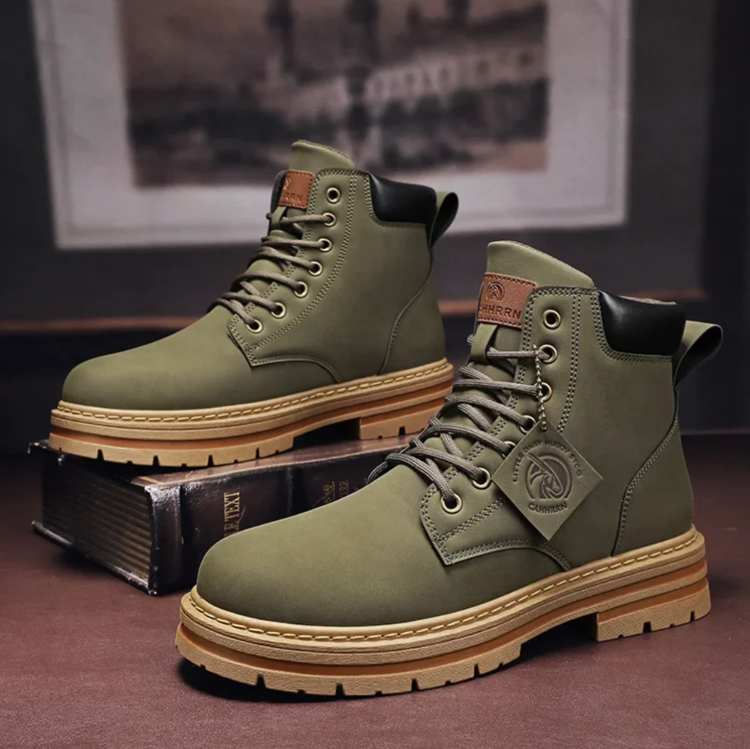 Bottines Homme à Lacets Tige Haute Semelle Épaisse