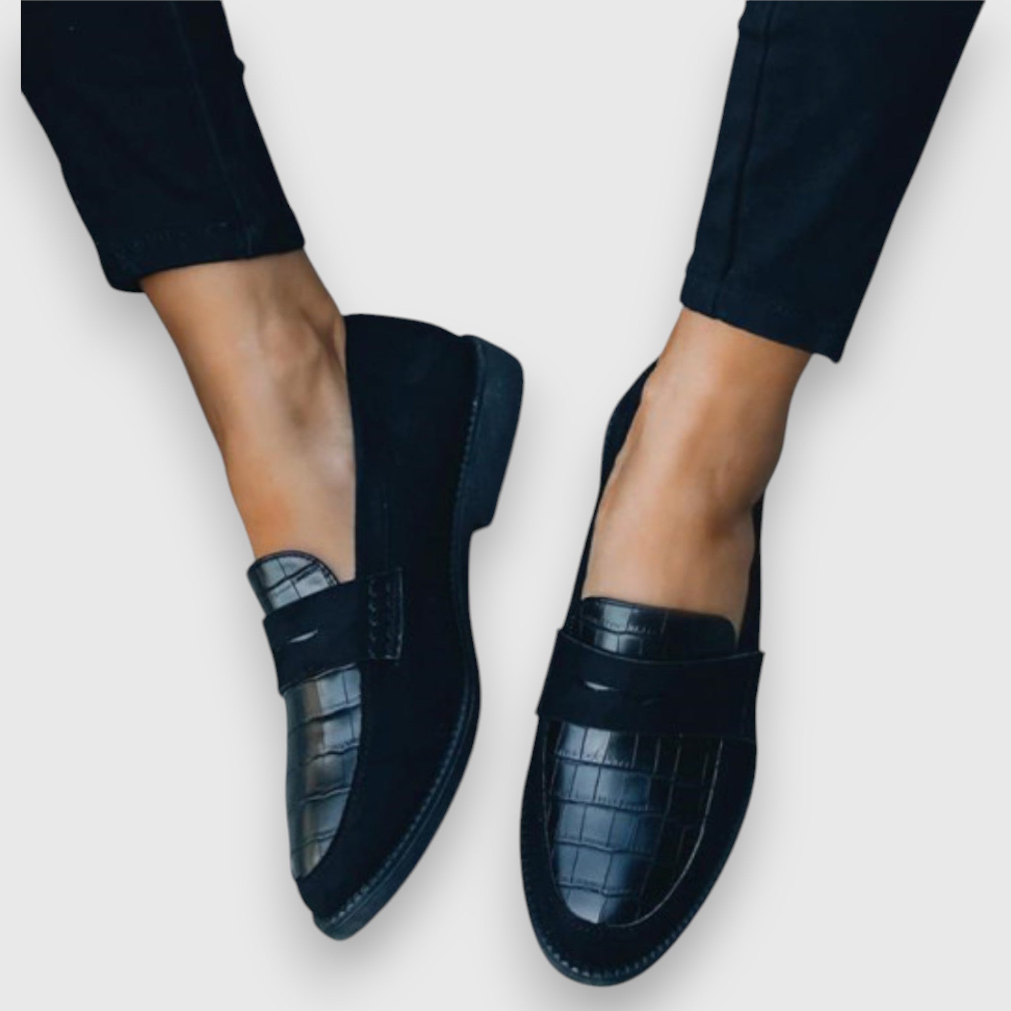 Mocassins Femme Élégants à Finition Texturée et Confort Quotidien