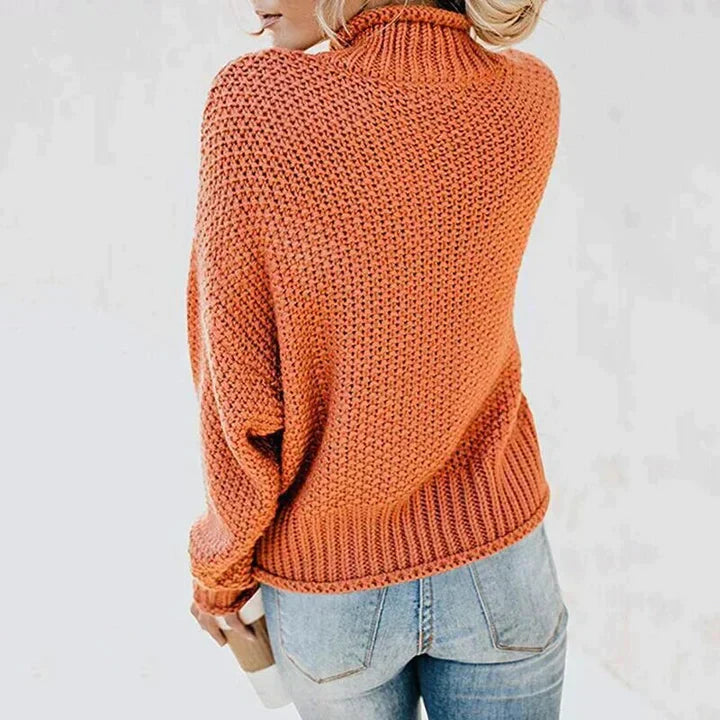 Pull Col Roulé Maille Épaisse – Confort Hivernal Intemporel