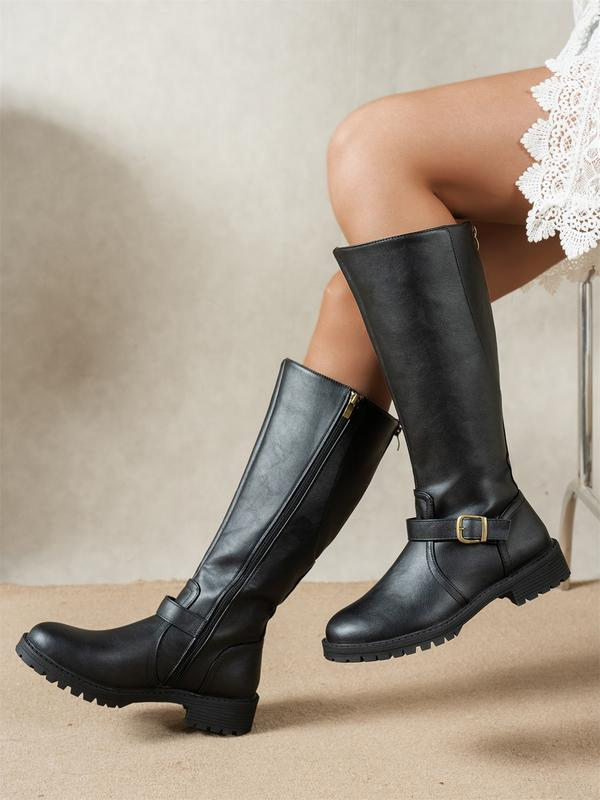 Bottes hautes femme avec bride et semelle crantée