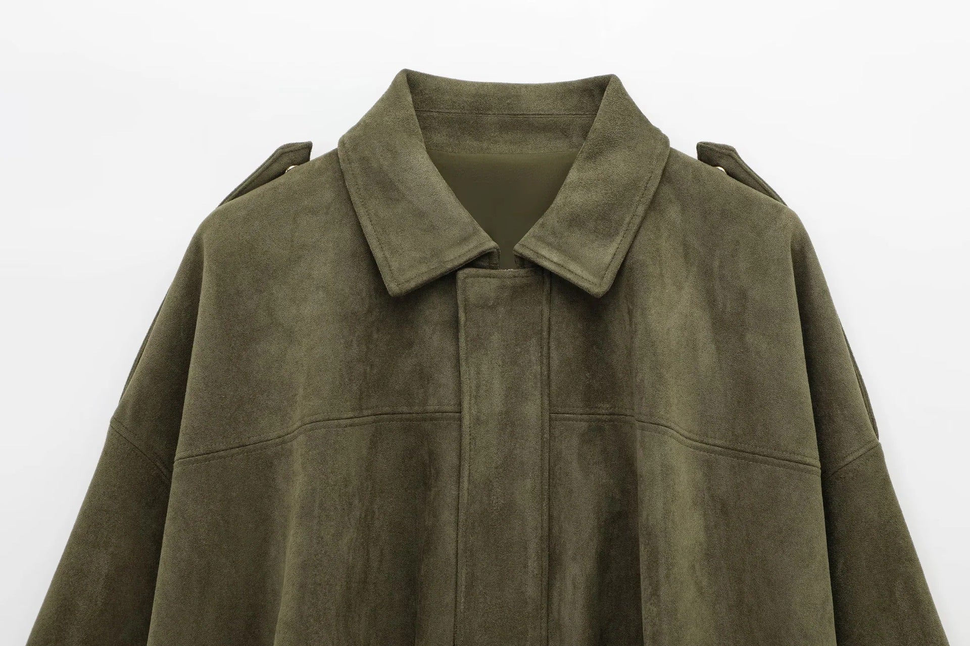 Veste femme oversize effet suédé coupe ample pour style urbain quotidien