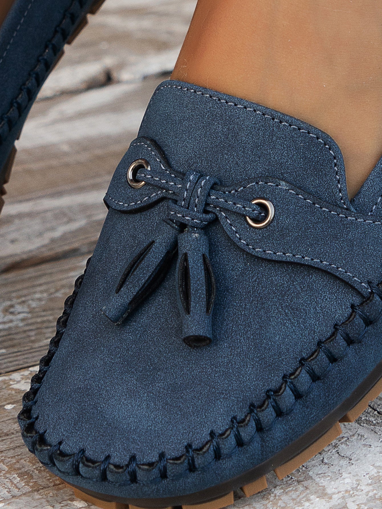 Mocassins Femme Souples à Nœud Décoratif et Semelle Flexible pour Usage Quotidien