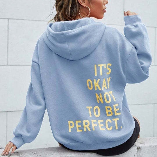 Sweat à Capuche Féminin avec Message Inspirant au Dos