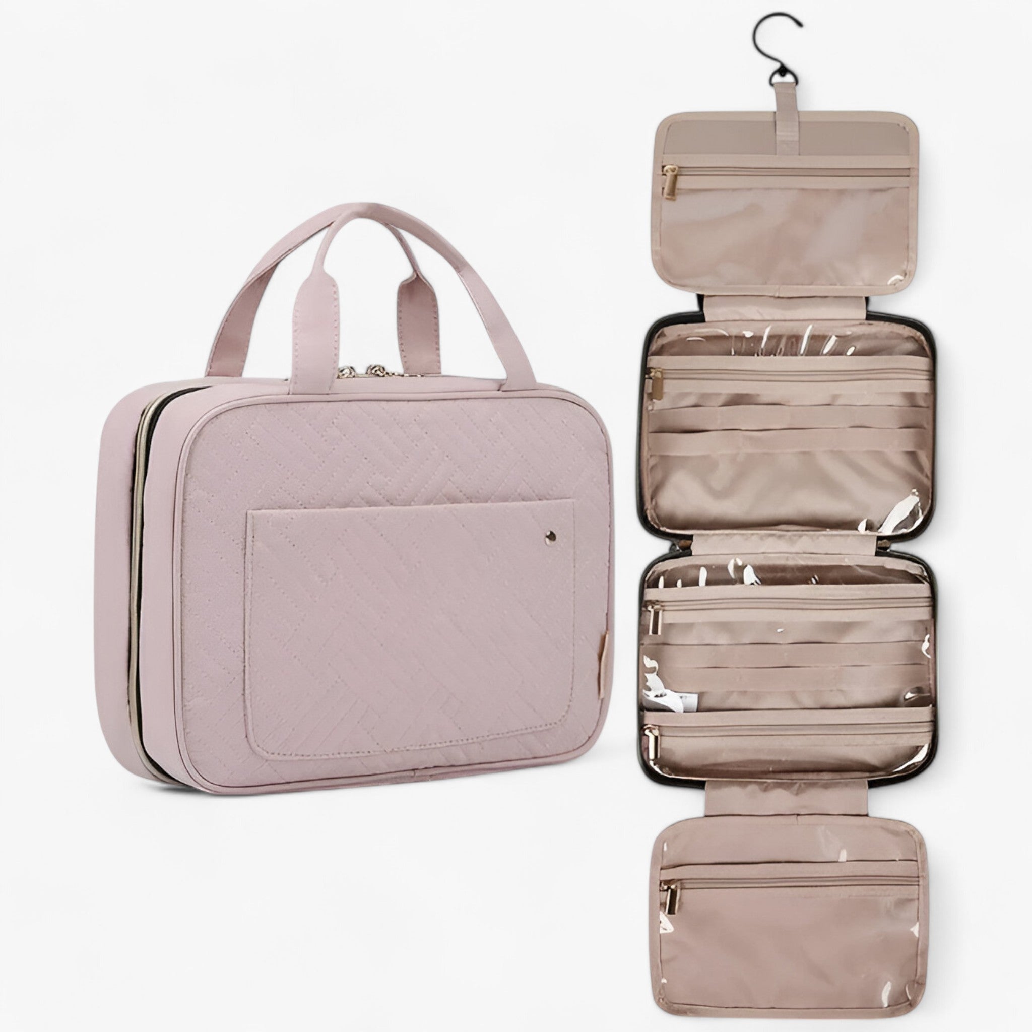 Trousse De Voyage Femme Organisateur Pliable Avec Crochet