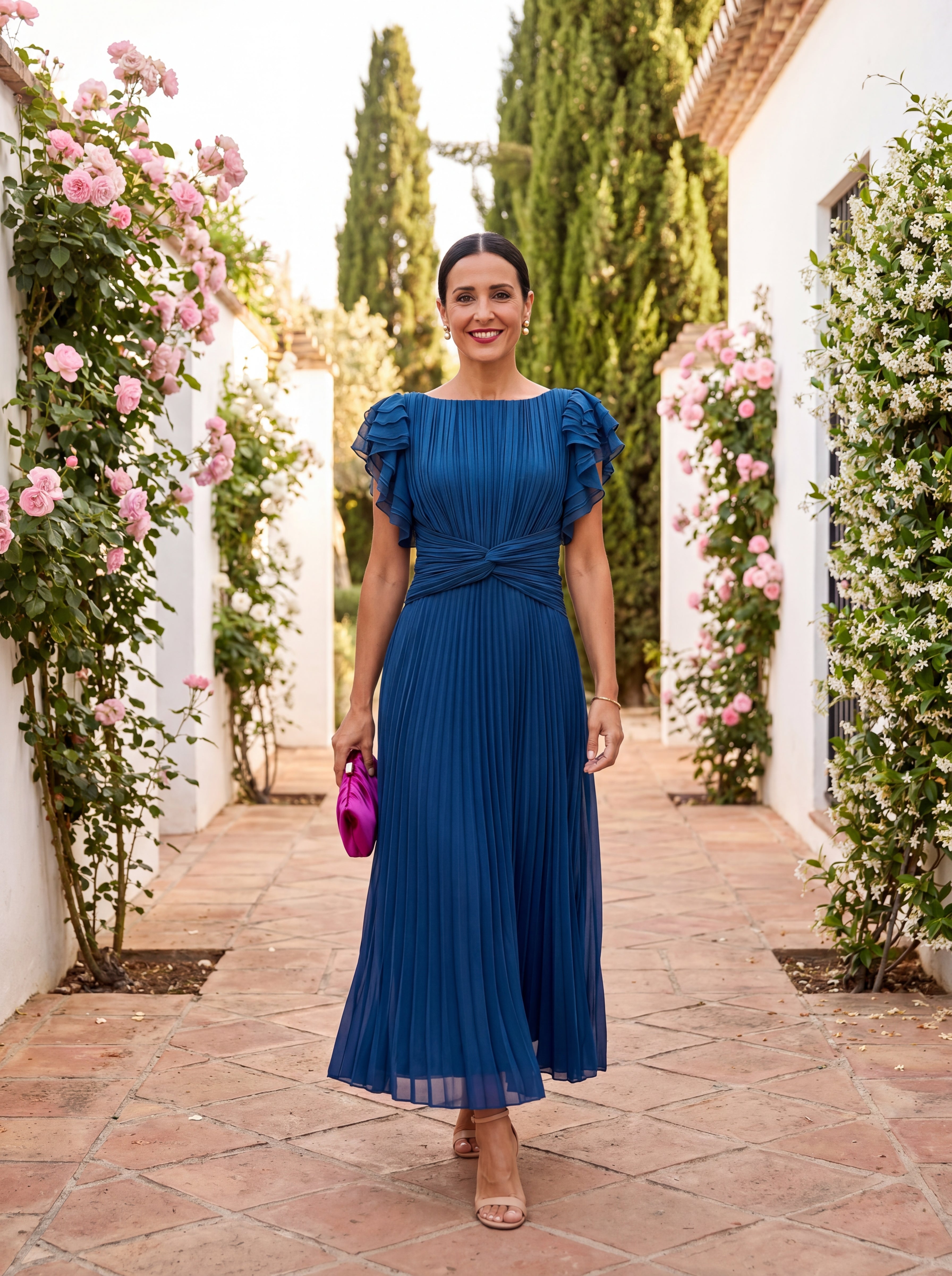 Robe Plissée Élégante pour Mariages et Soirées