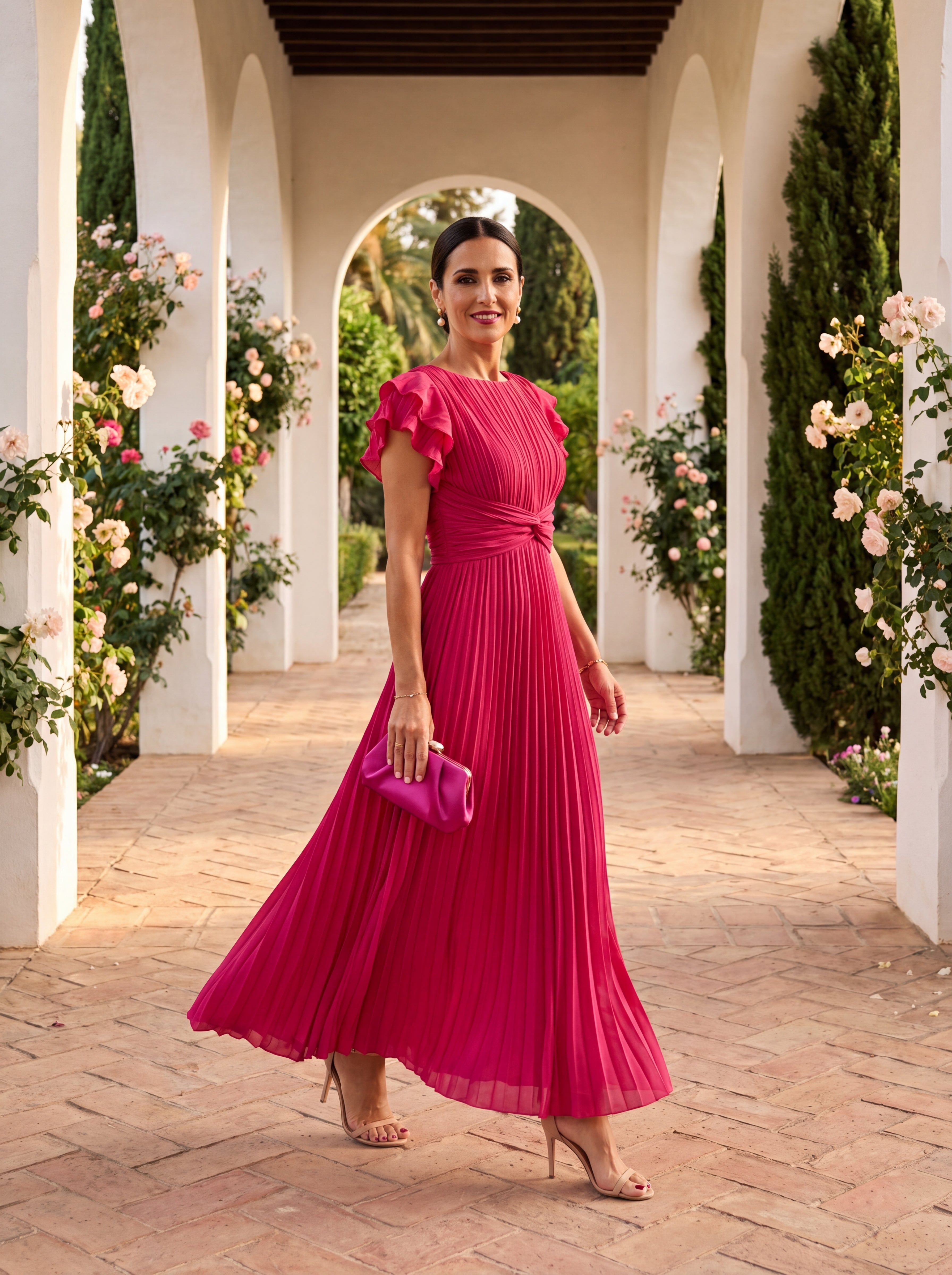 Robe Plissée Élégante pour Mariages et Soirées