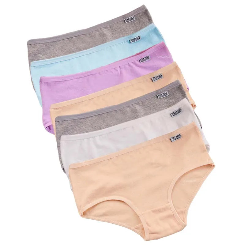 Lot de 7 culottes femme en coton extensible respirant taille moyenne – sous-vêtements confortables, qualité durable