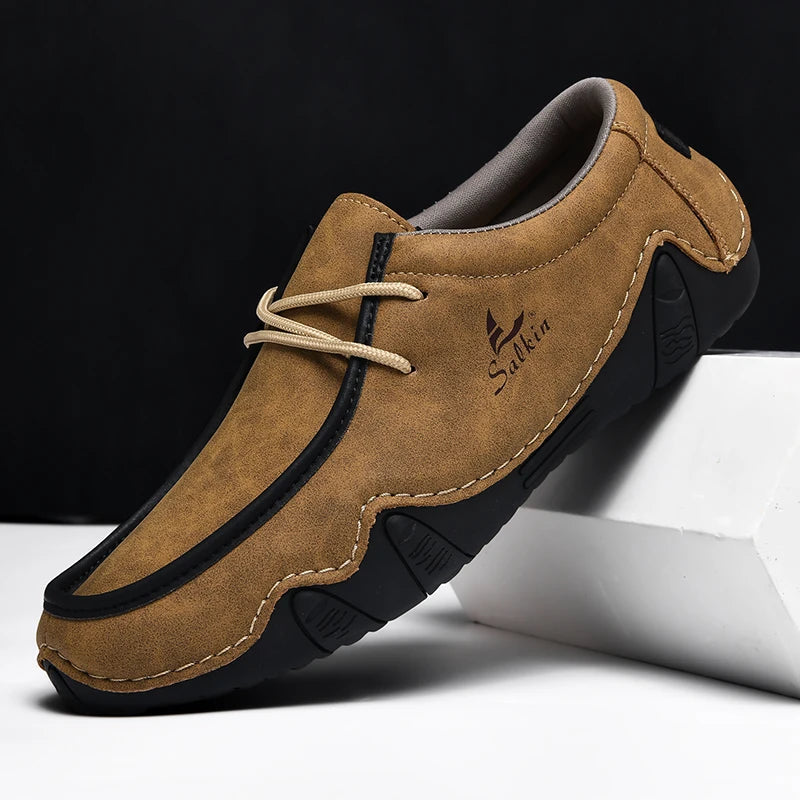 Mocassins homme à lacets avec semelle souple