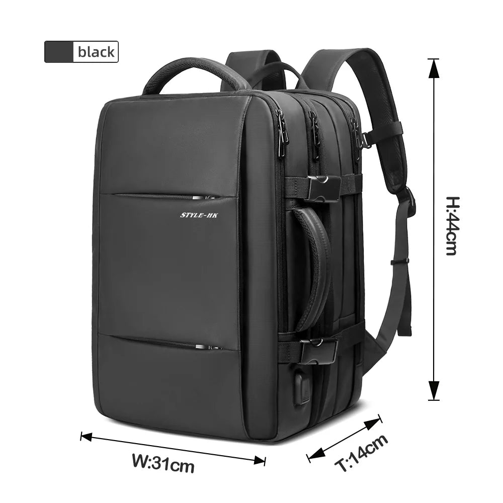 Sac à dos homme extensible grande capacité – Sac scolaire, cartable, sac à livres, sac de sport, ordinateur et voyage