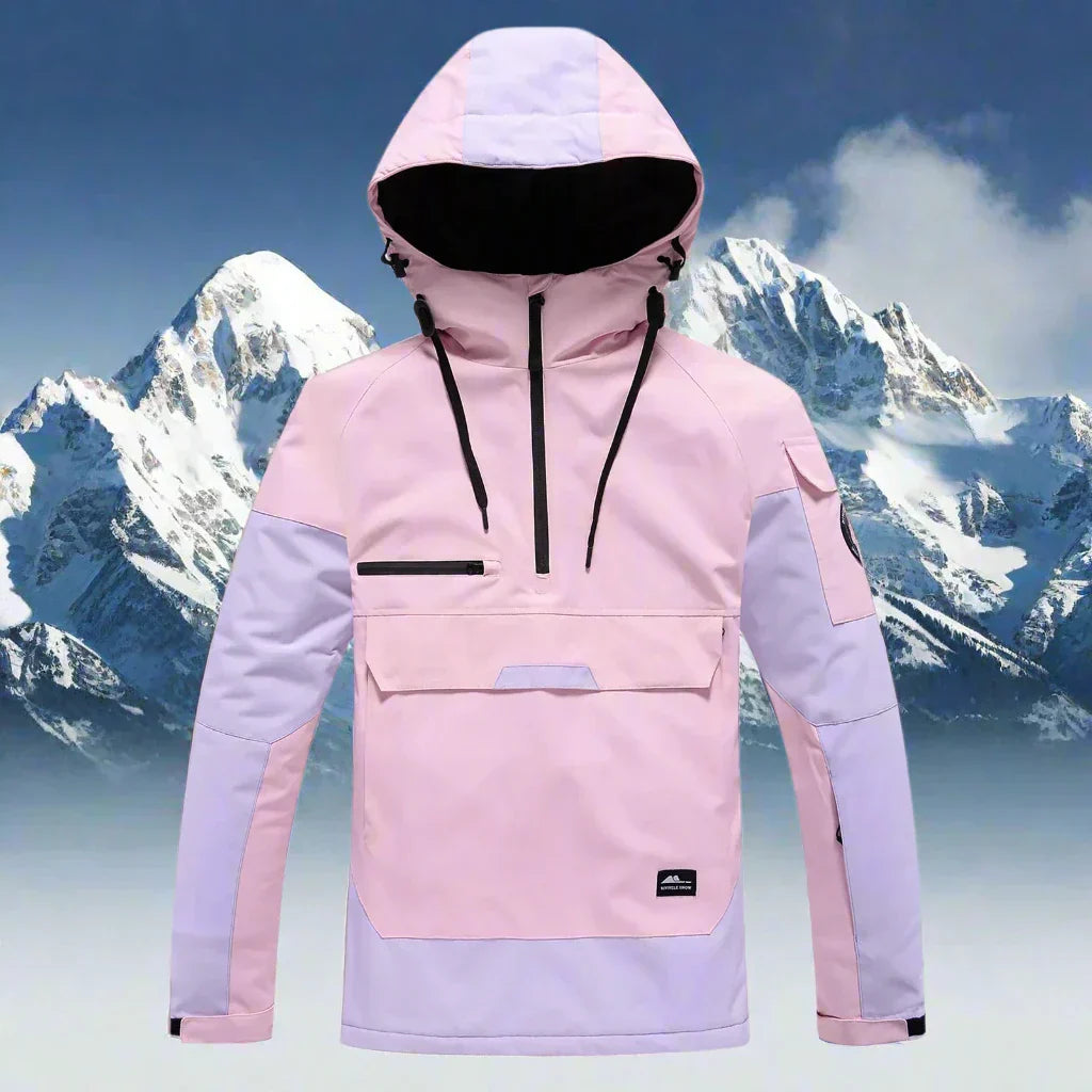 Veste de ski unisexe moderne avec capuche – Imperméable, coupe-vent et respirante