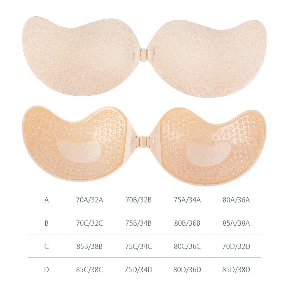 Soutien-gorge invisible adhésif push-up sans bretelles