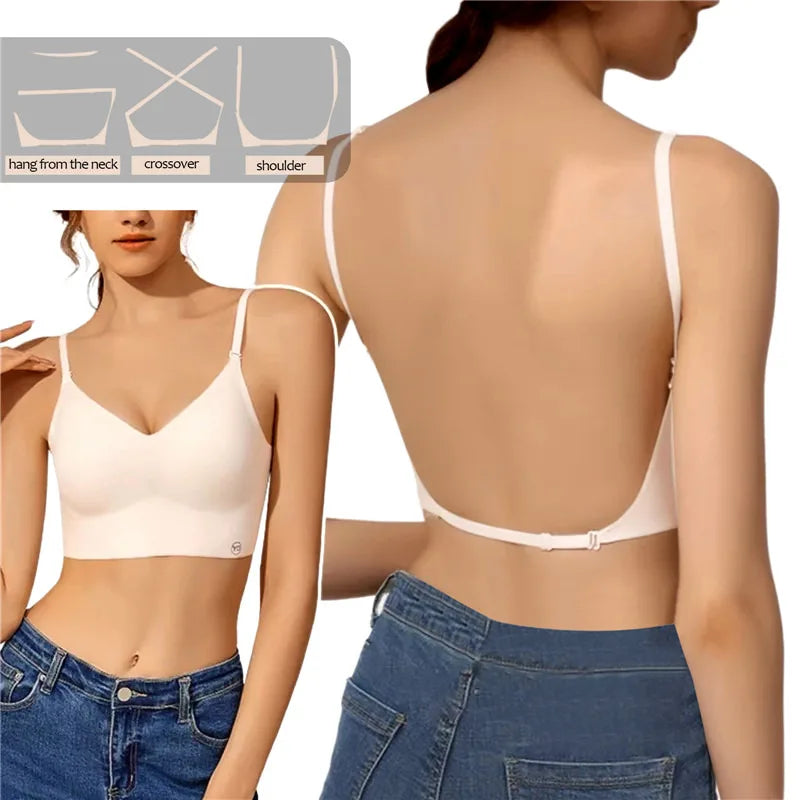 Soutien-gorge femme dos nu push-up sans couture