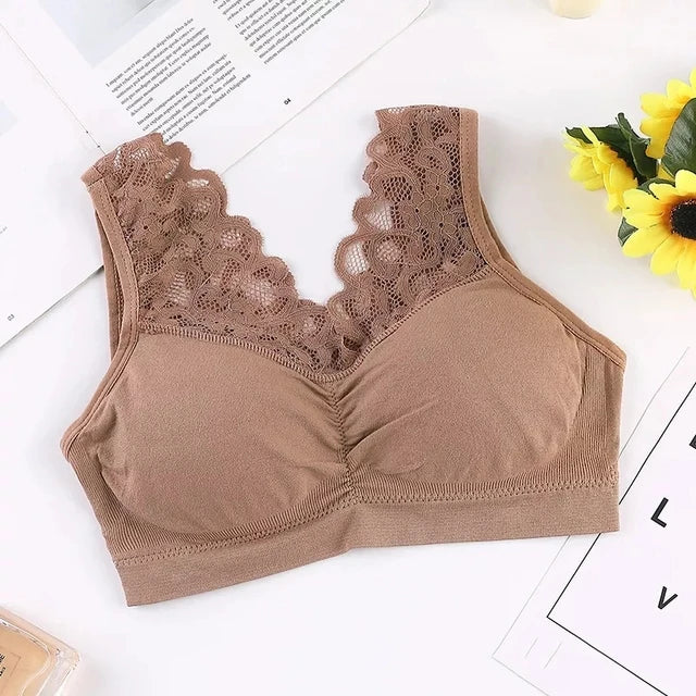 Soutien-gorge en dentelle sans armature – Confort léger et élégance