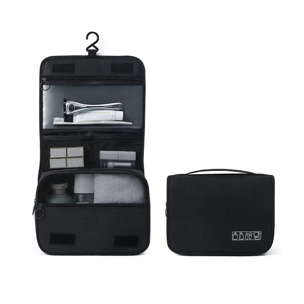 Trousse de toilette suspendue pliable avec compartiments