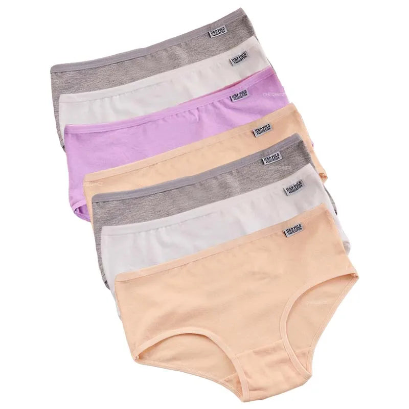 Lot de 7 culottes femme en coton extensible respirant taille moyenne – sous-vêtements confortables, qualité durable