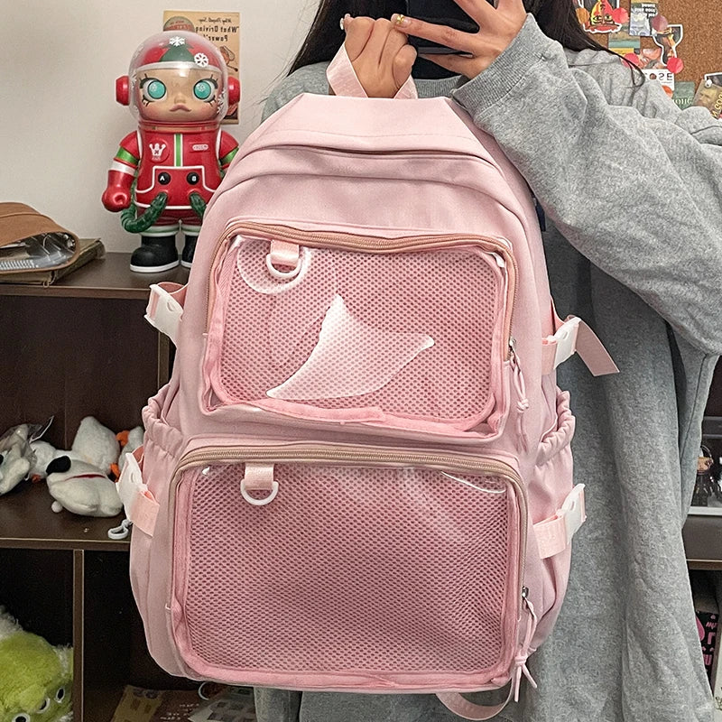 Sac à dos femme Ita Bag transparent grande capacité – Sac scolaire, cartable, sac à livres, sac de sport et de voyage