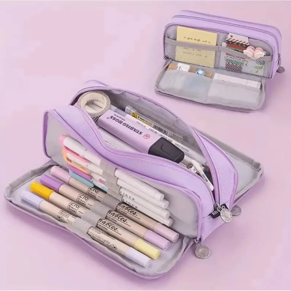 Trousse scolaire grande capacité à compartiments multiples