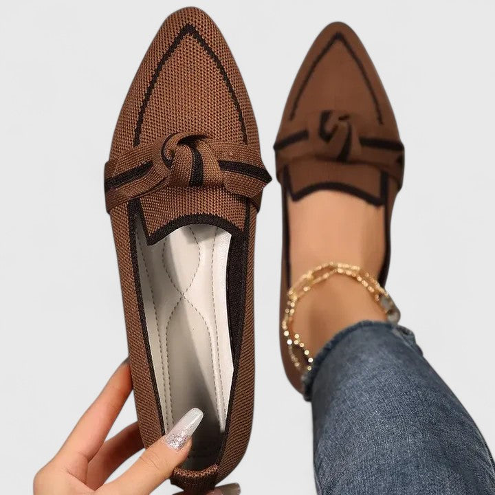 Mocassins femme à enfiler avec bout pointu