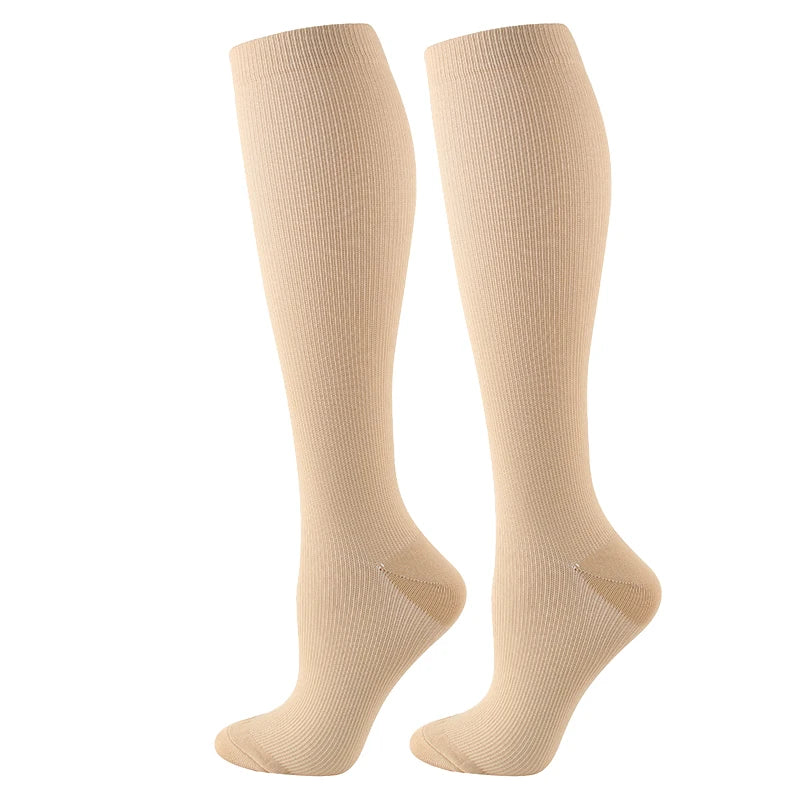Chaussettes de compression unisexes anti-fatigue sport et voyage