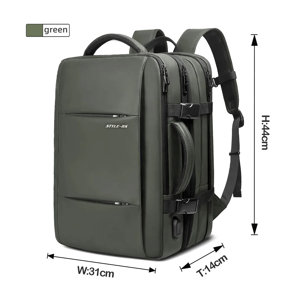 Sac à dos homme extensible grande capacité – Sac scolaire, cartable, sac à livres, sac de sport, ordinateur et voyage