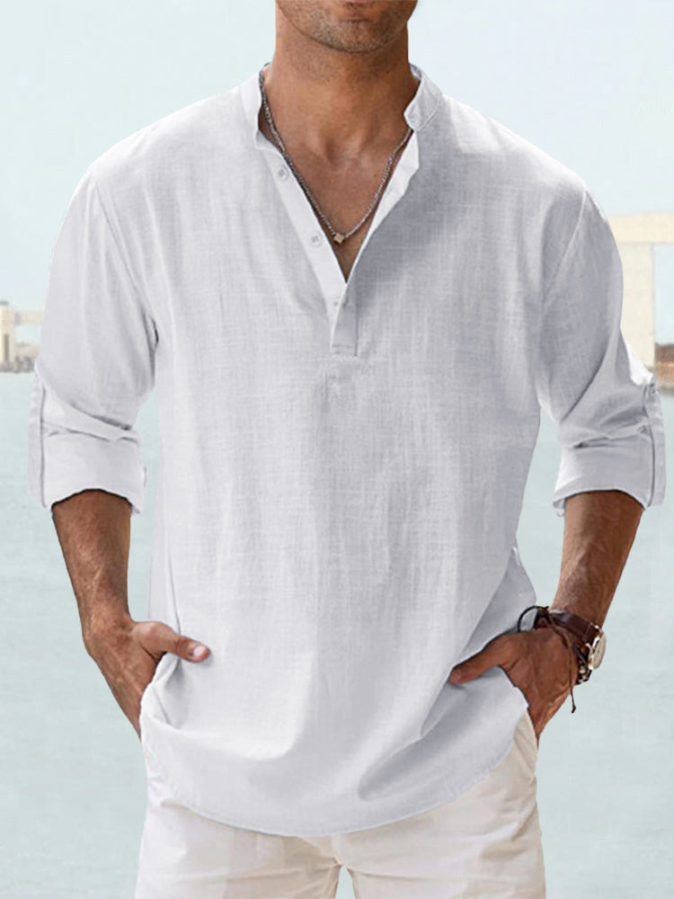 Chemise respirante en lin pour homme – Légère et élégante pour l’été