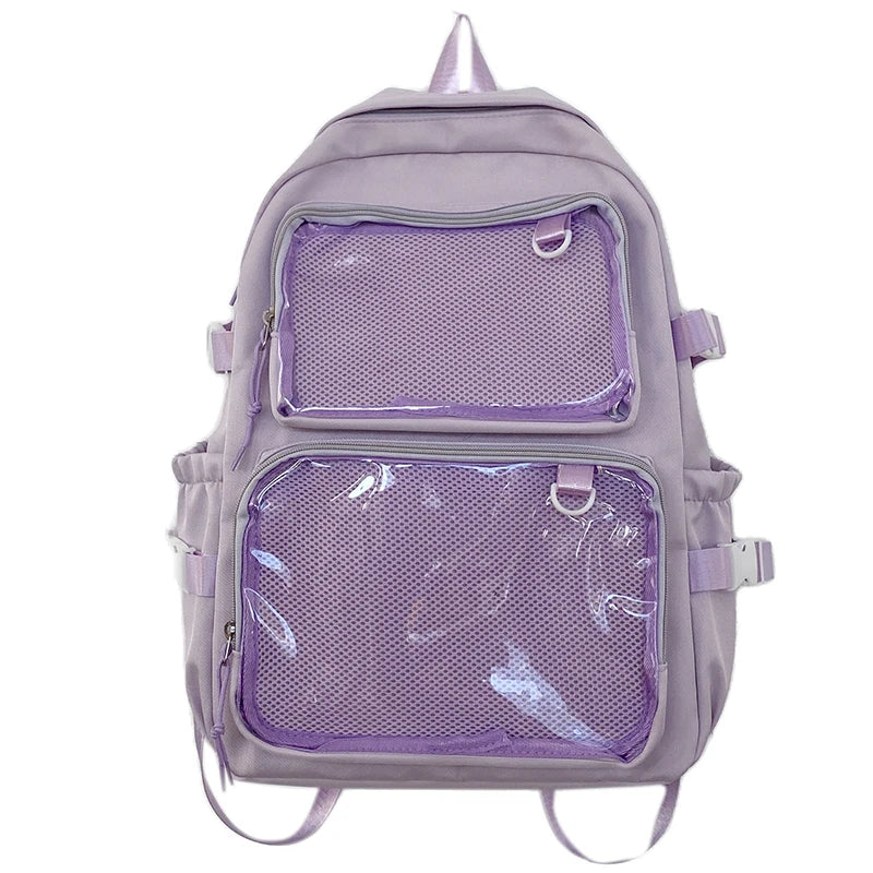 Sac à dos femme Ita Bag transparent grande capacité – Sac scolaire, cartable, sac à livres, sac de sport et de voyage
