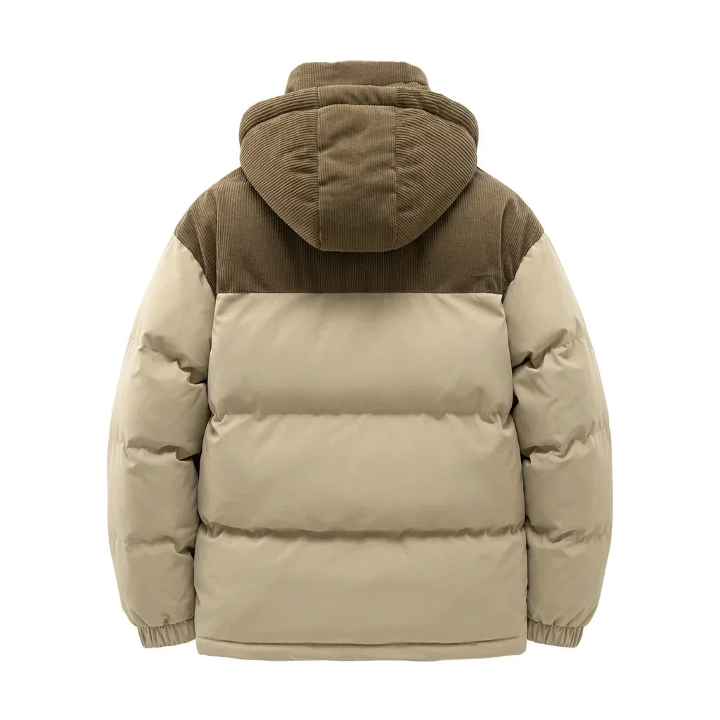 Veste matelassée homme à capuche et fermeture zippée
