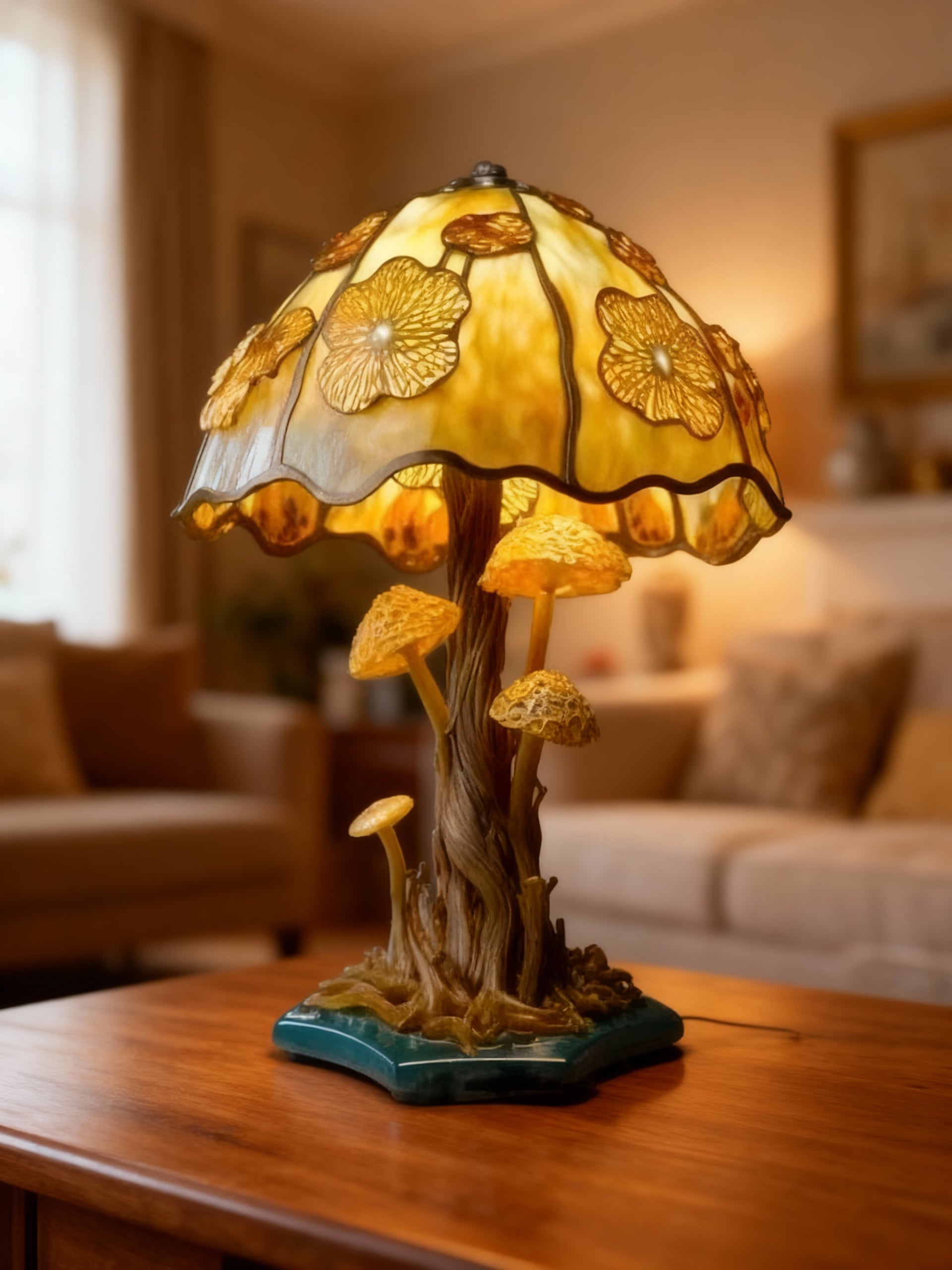 Lampe veilleuse champignon décorative – Lumière chaude douce, ambiance féerique