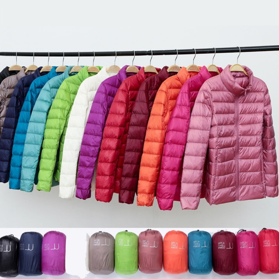 Rhoselle™ - Veste En Duvet Ultralégère Avec Plis Sophistiqués