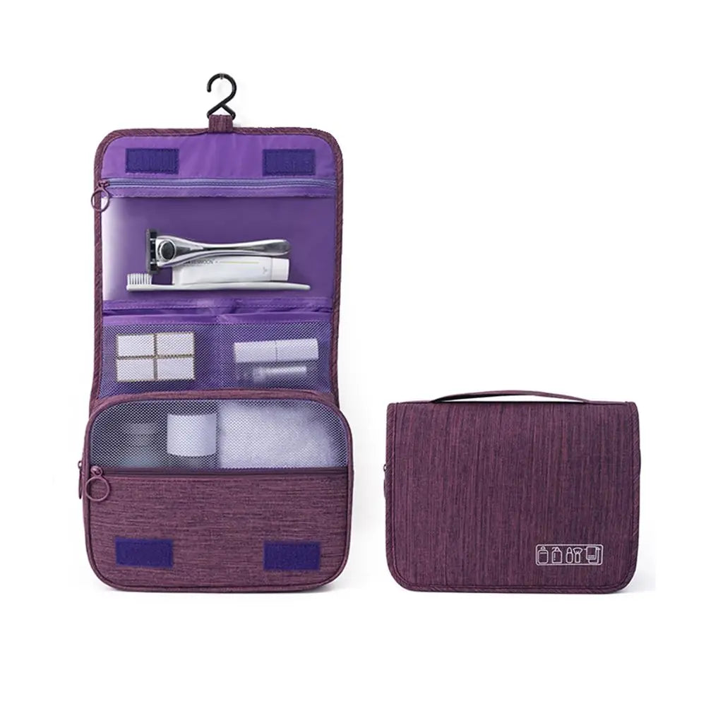 Trousse de toilette suspendue pliable avec compartiments