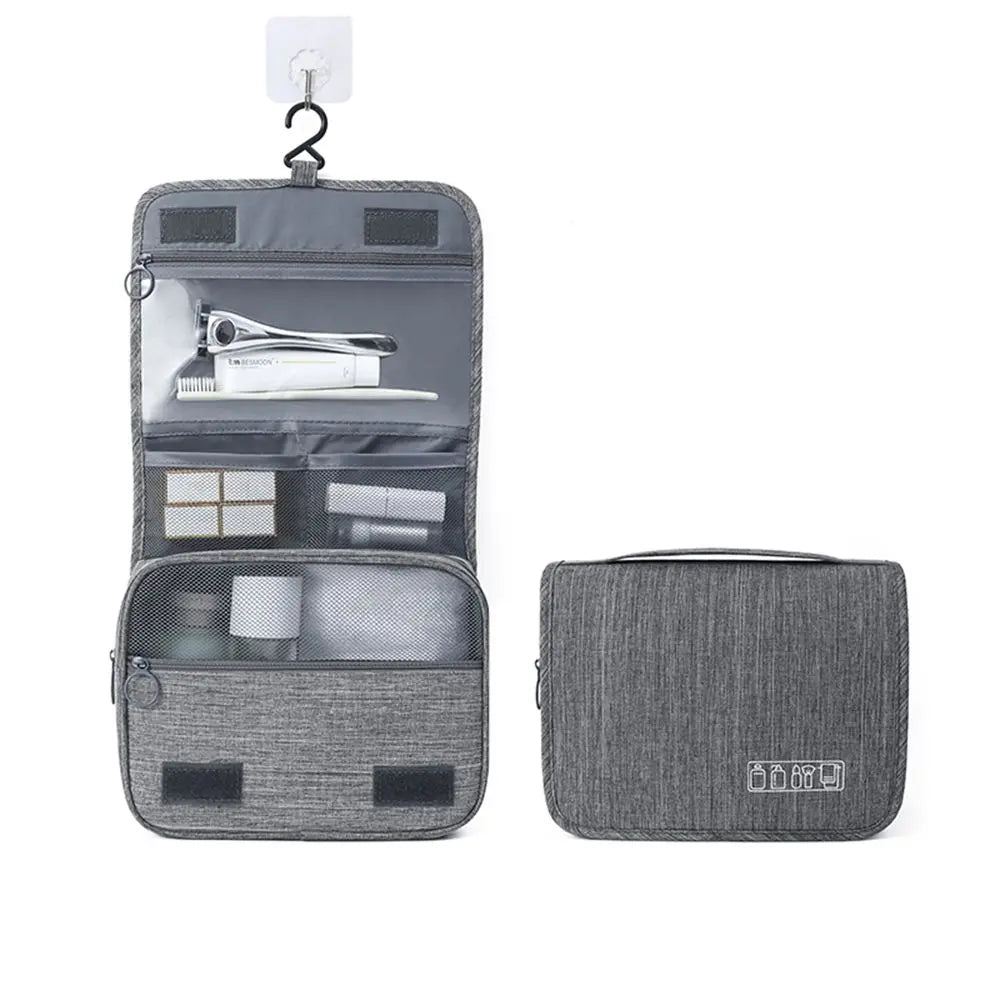 Trousse de toilette suspendue pliable avec compartiments