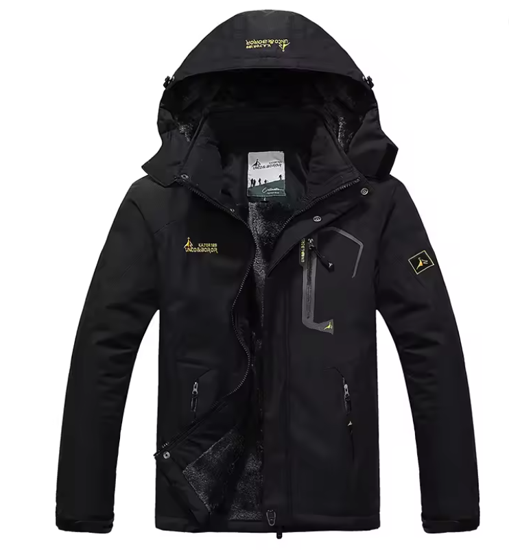 Veste de ski pour homme avec capuche – Imperméable, coupe-vent et chaude